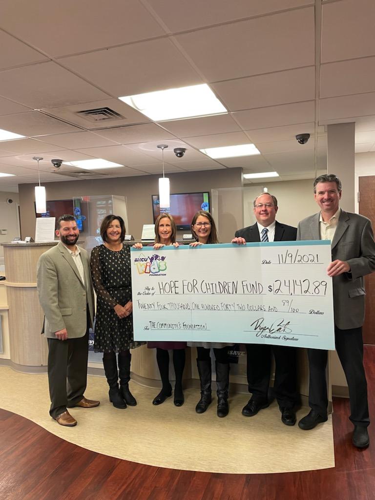 BHCU Donating to Hope for Children Fund