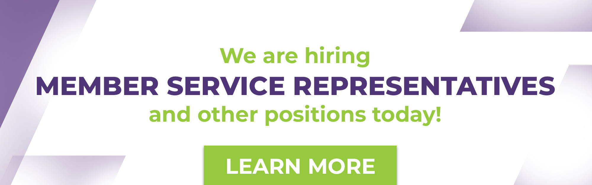 we are hiring service representatives